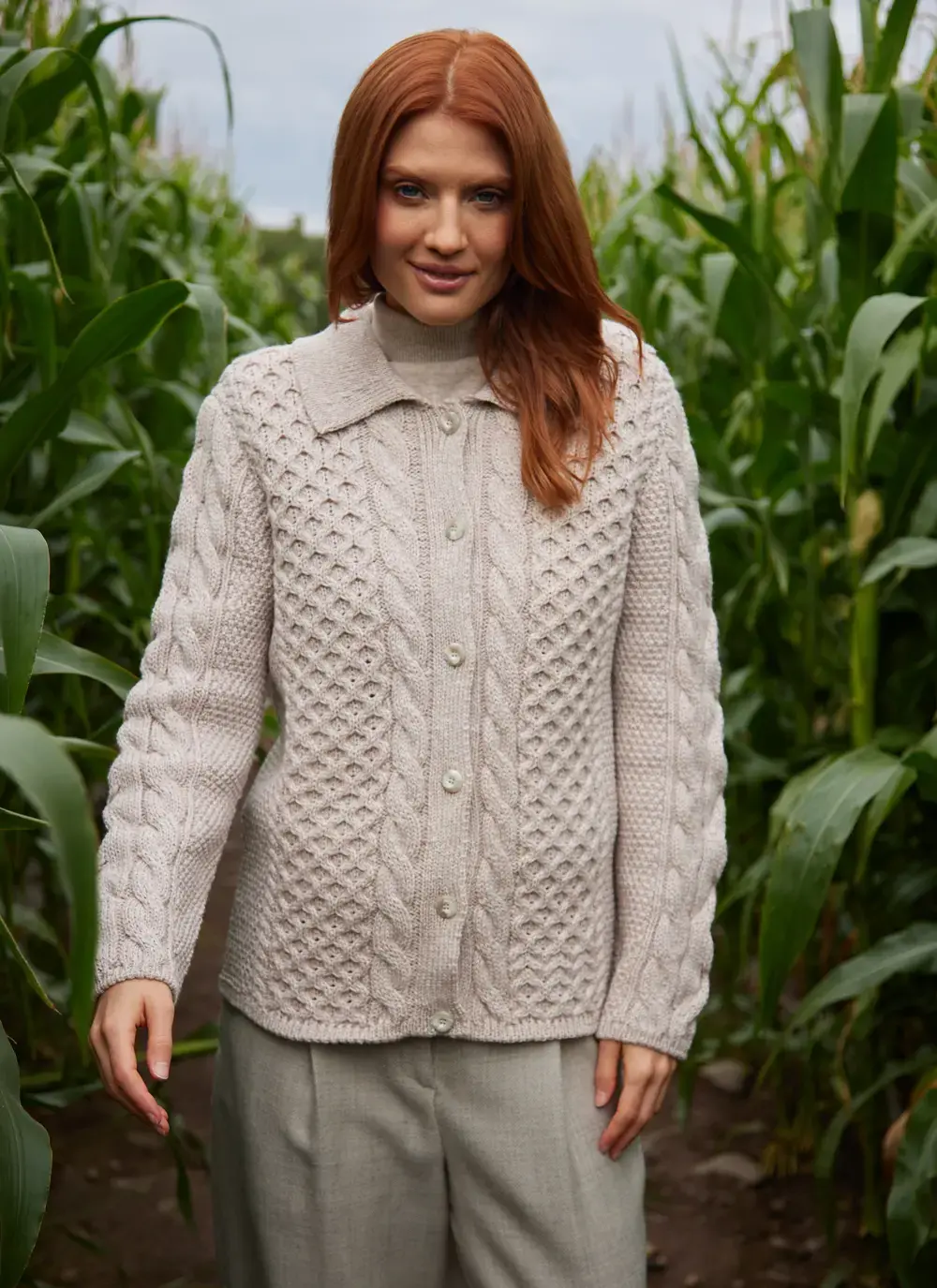 Saoirse Aran Collar Cardigan